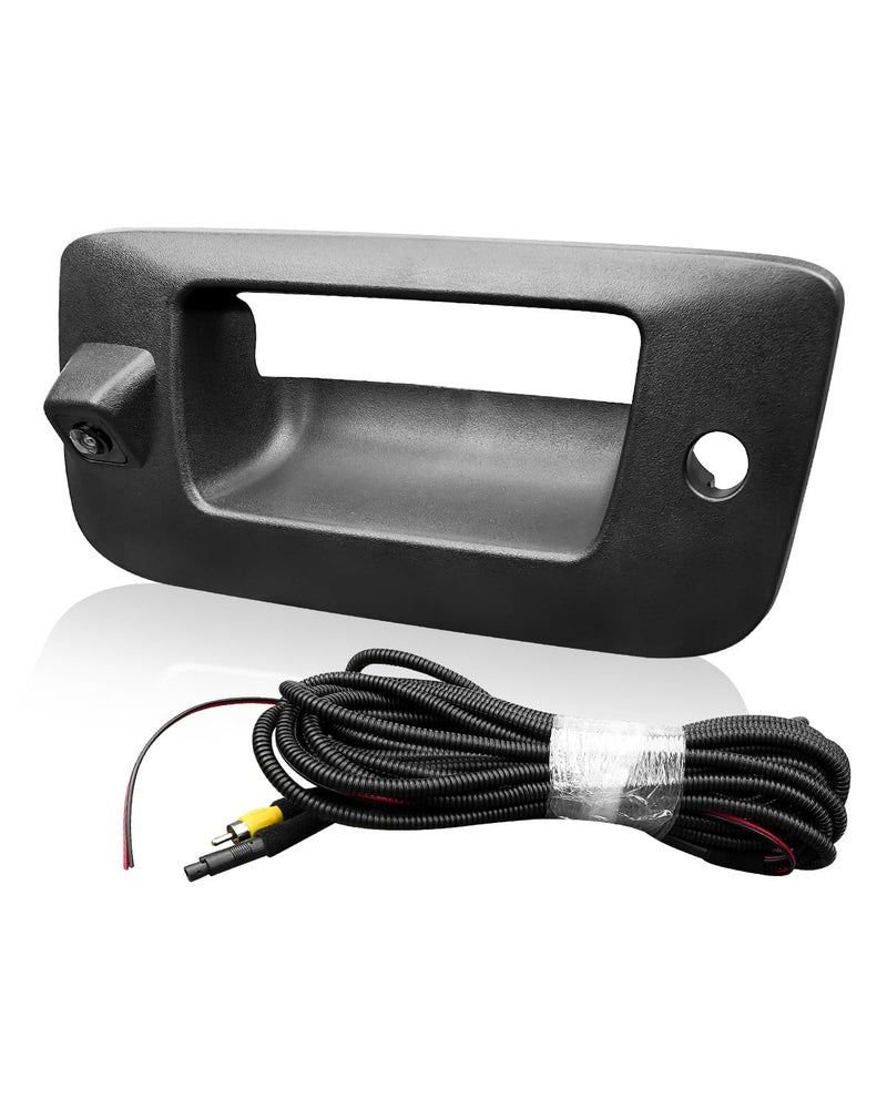 AUGREX HD 1080P Rear View Backup Tailgate Handle Camera Fit for Chevy Silverado and GMC Sierra 2007-2013 Replace 22755304, 170°Wide Angle and 26ft Extension Cable - Image 1