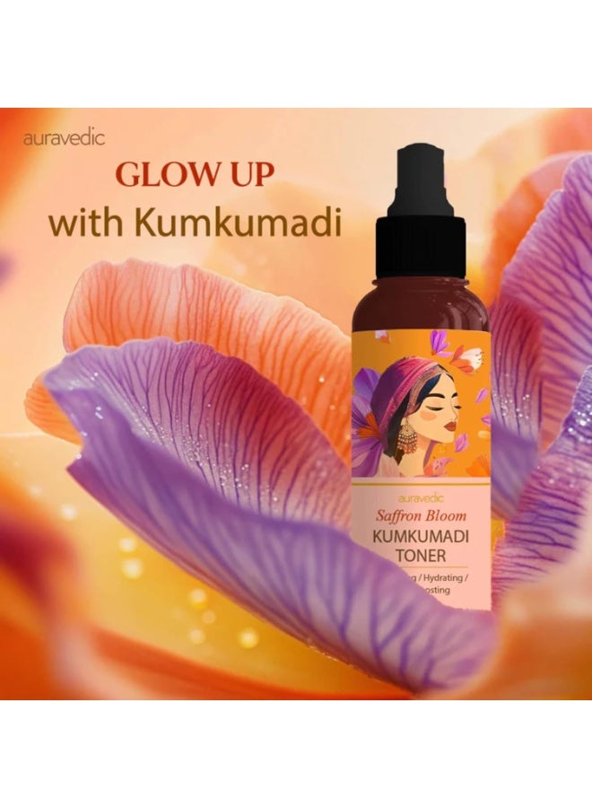 Auravedic saffron bloom Kumkumadi  Toner For Women Men 100ml - Image 4