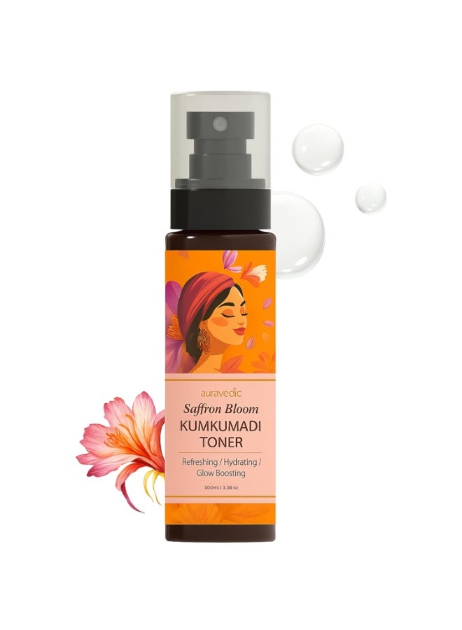 Auravedic saffron bloom Kumkumadi  Toner For Women Men 100ml - Image 1
