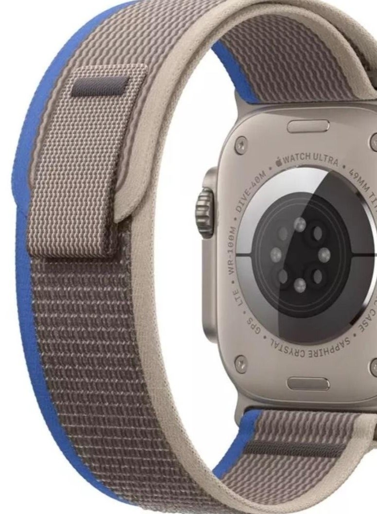 سوار ساعة ابل الجديد شكل رائع جذاب عصري لون أزرق مع رصاصي  مقاس 44 - Image 4