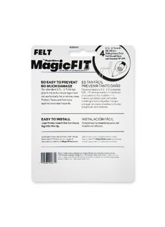 Magic Sliders 4-Piece Durable Rubber Round Shape Sliding Disc Felt Pad Set Clear 1.5 - 1.75 Inch 26845  - Image 3
