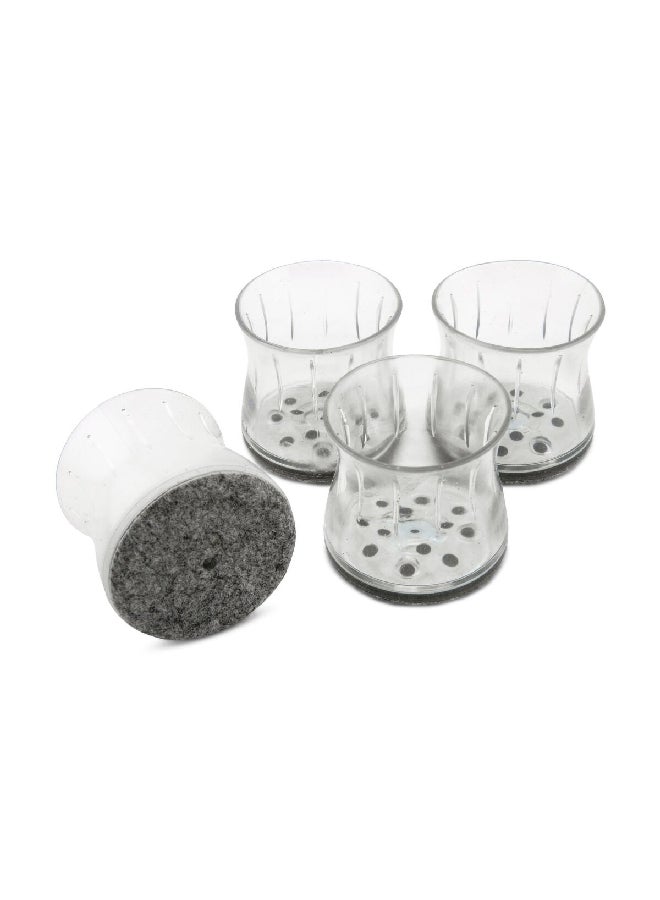 Magic Sliders 4-Piece Durable Rubber Round Shape Sliding Disc Felt Pad Set Clear 1.5 - 1.75 Inch 26845  - Image 2