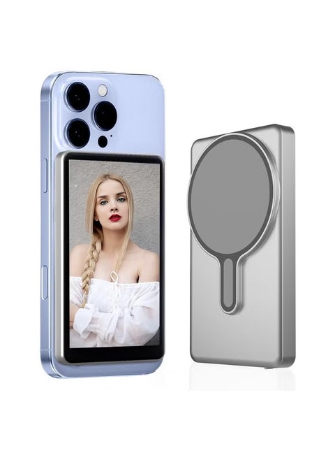 Vlog Selfie Monitor Screen for Smartphones  4-Inch Wireless Rear Camera Display with Magnetic Mount & Remote Control Ideal for Live Streaming Vlogging, Selfies  Compatible with iPhone and Android Compact & Portable