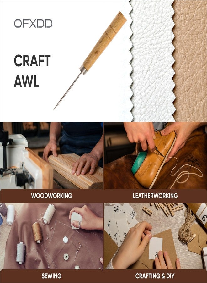 OFXDD Leather Scratching Awl - Embroidery Handle Awl Tool - Bookmaking Wooden Awl - Scratch Sewing Awl Made of Wood - Image 4