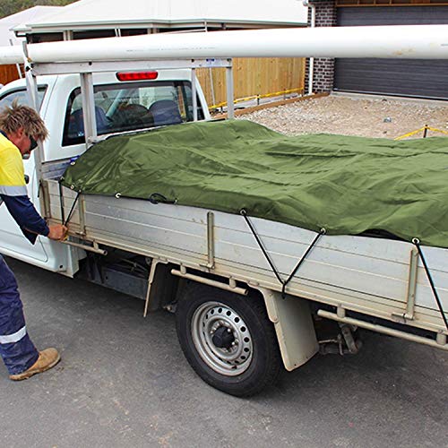 Rocutus Tarp Canvas,Heavy Duty Waterproof for Outdoors, Truck, Water Resistant, UV Resistant Tarpaulin Cover for Car Boat Camping Firewood Woodpile(6.6 x 4.9 Feet) - Image 3