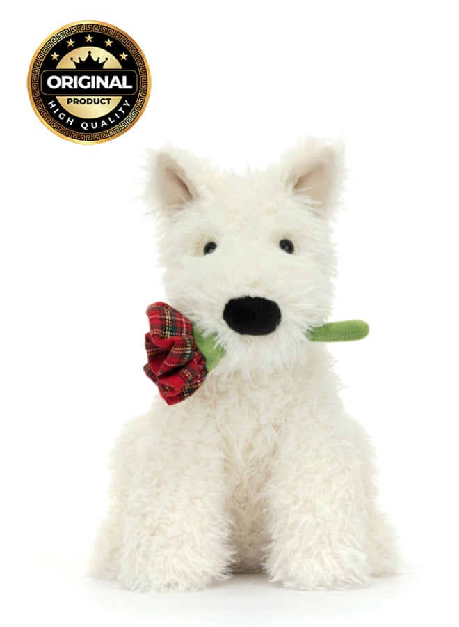 Jellycat Munro Scottie Dog 'Love You' Plush – Soft Stuffed Toy with Cordy Legs, Cute Valentine’s Gift for Kids & Adults, Collectible Jellycat,  25cm - Image 1