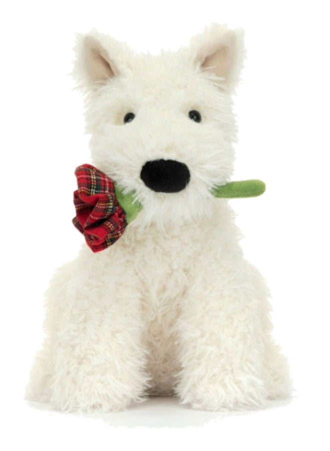 Jellycat Munro Scottie Dog 'Love You' Plush – Soft Stuffed Toy with Cordy Legs, Cute Valentine’s Gift for Kids & Adults, Collectible Jellycat, 25cm - Image 1