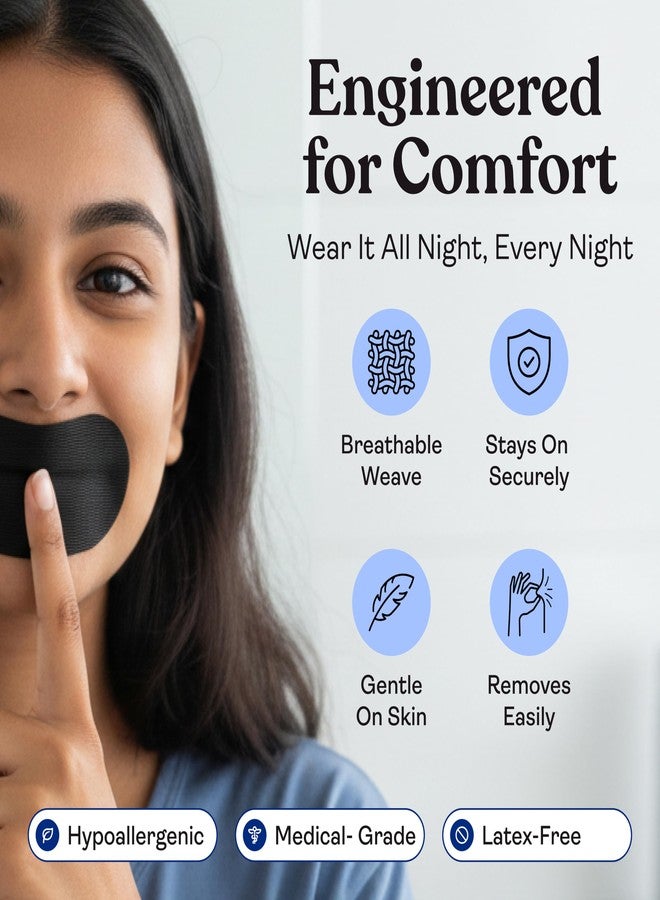 AWESOME Mouth Tape for Sleep and Snoring, Stop Snoring and Mouth Breathing, Medical-Grade, Skin-Friendly, Breathable Sleep Tape, 30 Strips (pack of 6) - Image 5