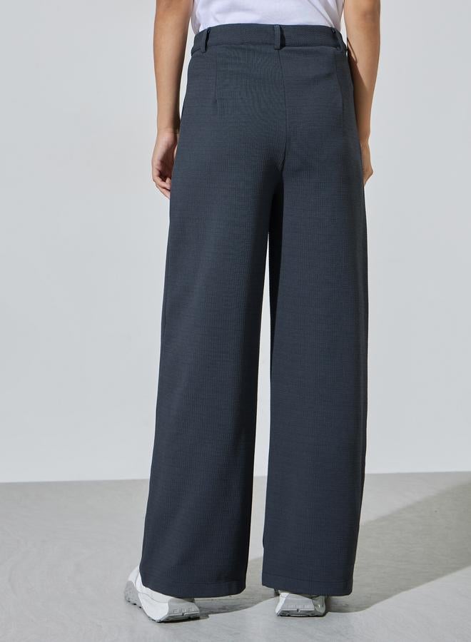Styli Women Grey Wide Leg Trousers - Image 4