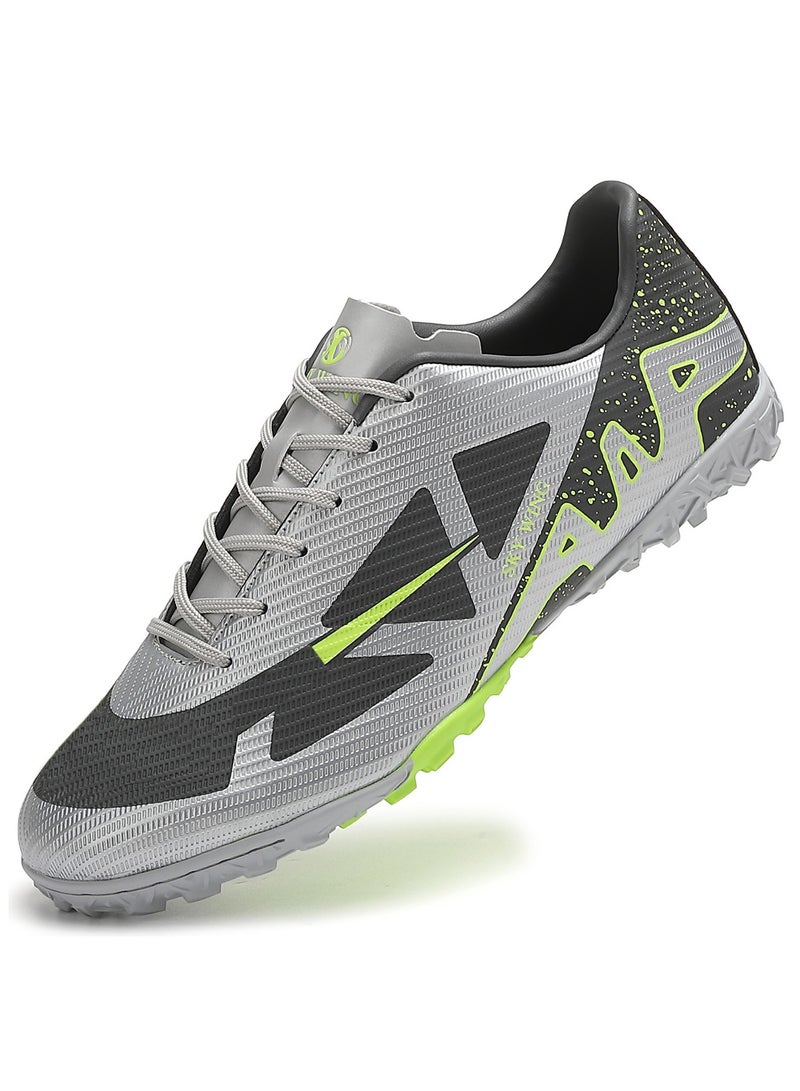 SKY WING Soccer Shoes Kid,Low Top Football Cleats For Boy And Girl Indoor Outdoor Lightweight Shock Training Boots Professional Turf Shoes Sport Athletic Ground Football Boots  - Image 1