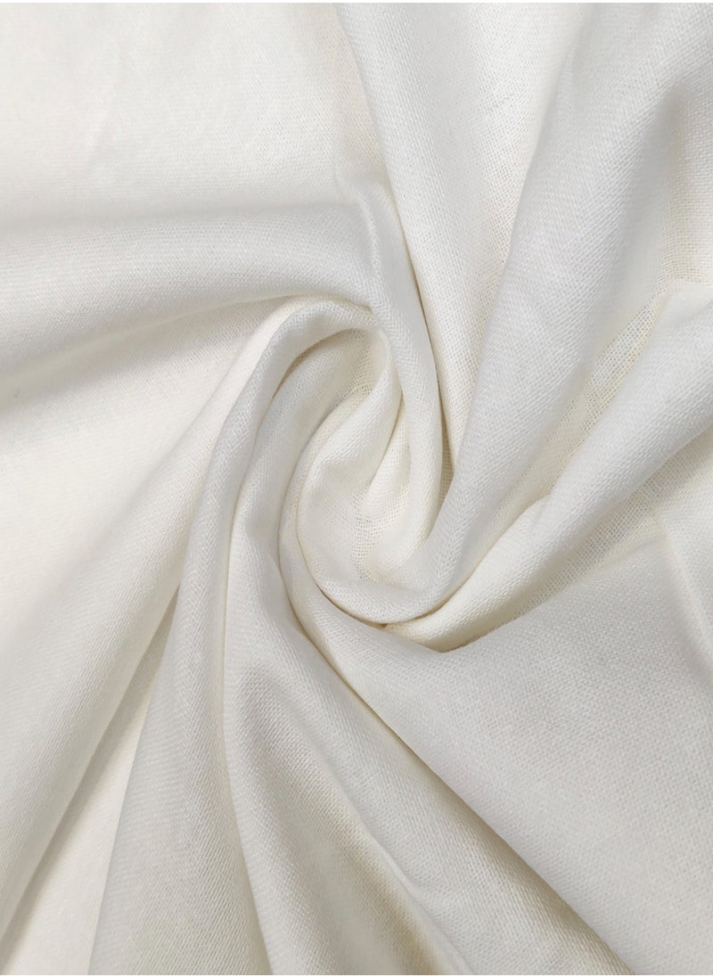 Raymond Home - King Flat Sheet Bedsheet 144 Thread Count Luxirious Mercerised 100% Long Staple Cotton Bedding Solid Pre Shrunk Percale Finish Bed Linen with 2 Pillow Case - White (274 * 274 CM) - Image 1