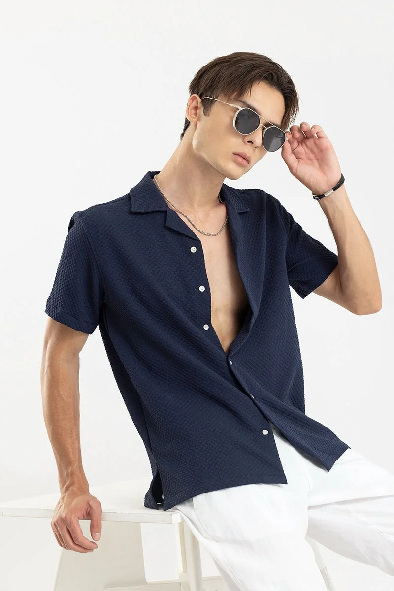 Snitch  Breezy Bluffs Navy Shirt for Men | Best Price UAE