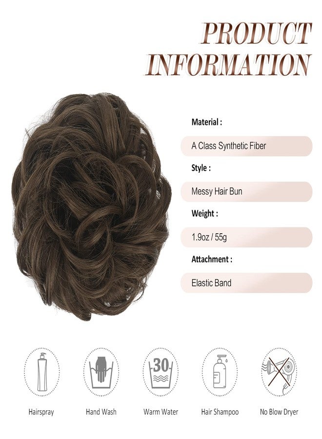 FESHFEN Hair Bun Extensions Messy Curly Hair Scrunchies Plus Size Hairpieces Synthetic Donut Updo Hair Pieces for Women Girls, 1.94oz - Image 5