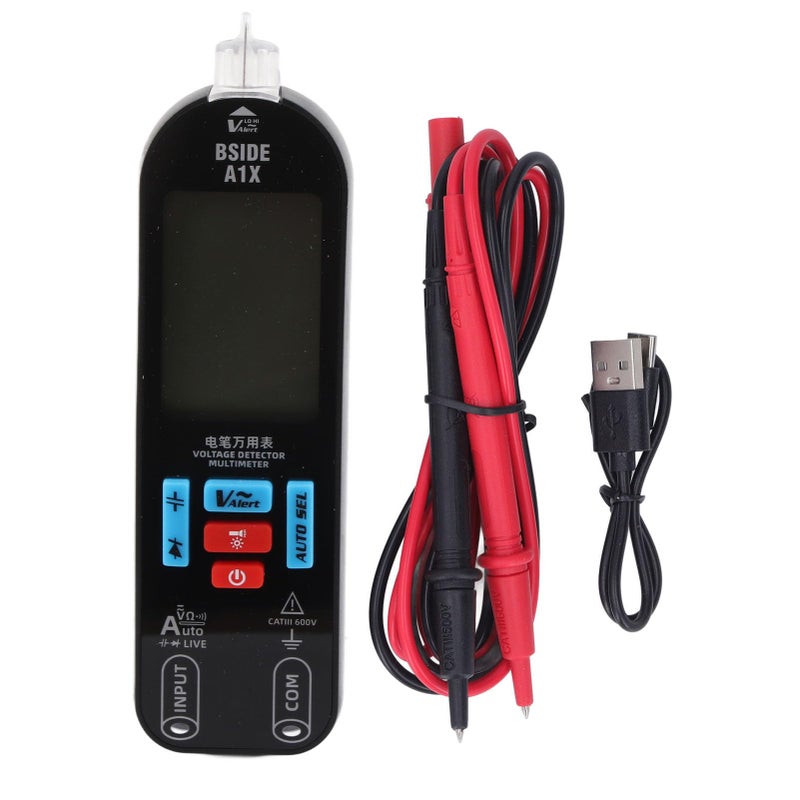 Eujgoov Digital Multimeter A1X Intelligent Smart Multimeter Auto Ranging Digital Tester with 2 Probe 1 Input 2 Out