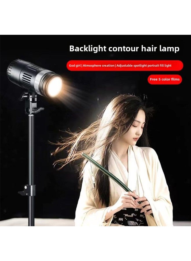 إسكدنيا LED Hair Repair Light Between The Field Anchor Background God Girl Backlighting Behind The Contour Spotlight Sun Spotlight-Specifications:150W Three-color Spotlight +2.1 M Bold Bracket - Image 2