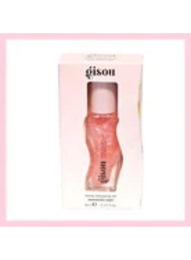 GISOU Honey Infused Lip Oil Watermelon  Sugar-Clear Pink Shimmer Shade,8 ml - Image 5
