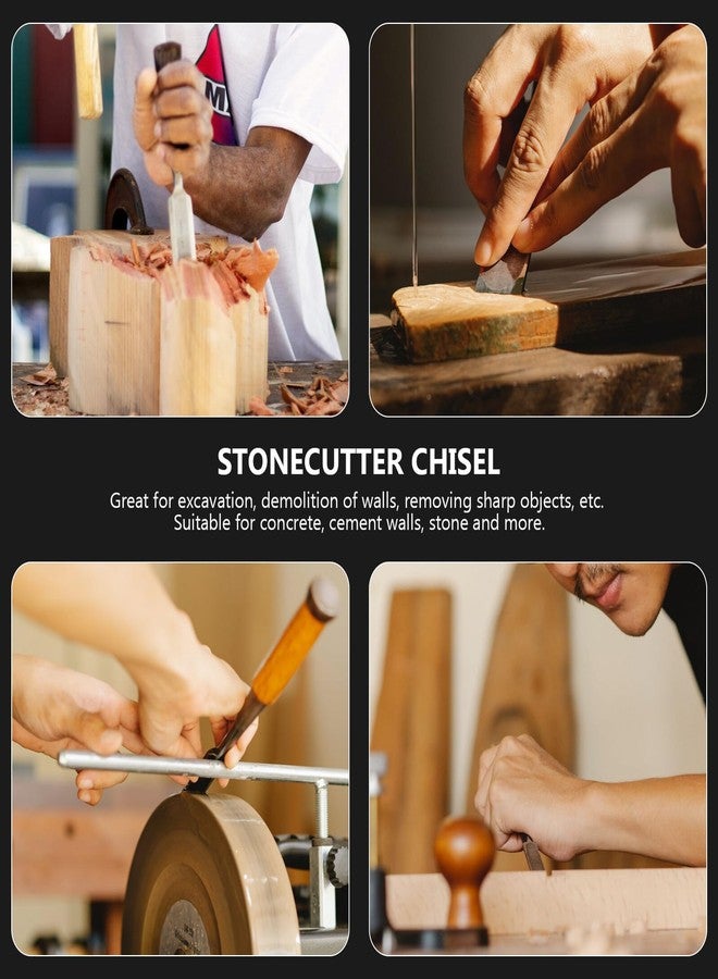 بارتي كينج دوم مجموعة أدوات نحت الجدران الأسمنتية ذات الرأس المسطح من PartyKindom، مكونة من 3 قطع، مناسبة لأعمال هدم وحفر الطوب والخرسانة والحجر، وأدوات يدوية مقاومة للصدأ - Image 3