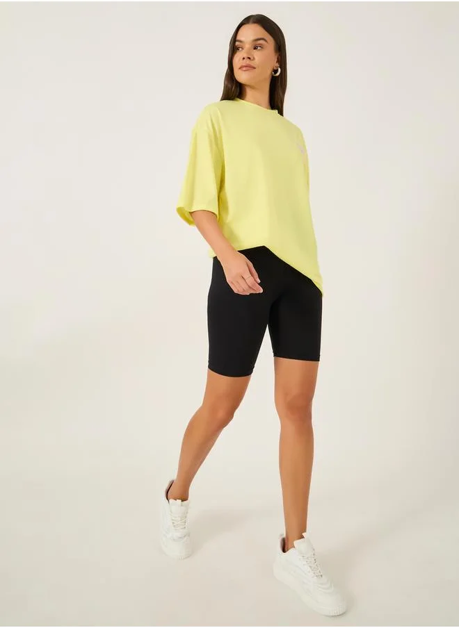 Styli Embroidered Short Sleeve Oversized T-Shirt