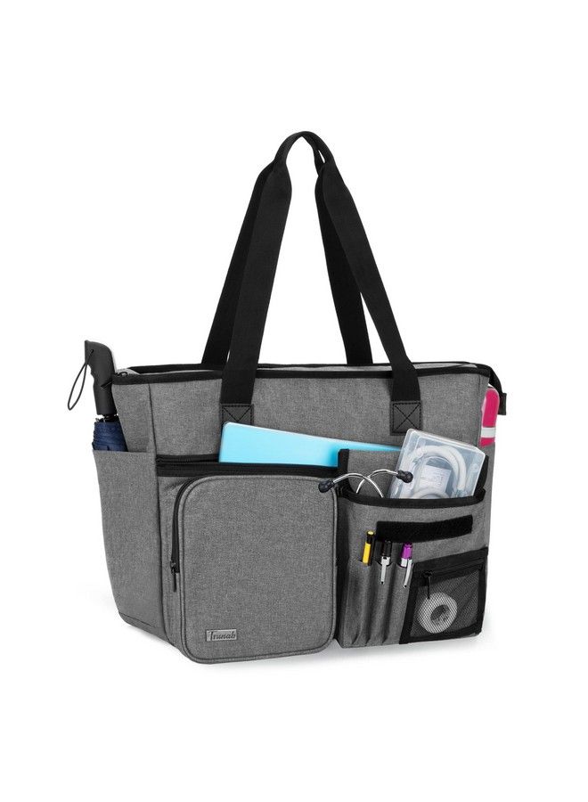 Trunab Nurse Tote Bag For Work With Padded 15.6” Laptop Sleeve Grey  - Image 1