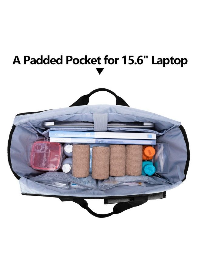 Trunab Nurse Tote Bag For Work With Padded 15.6” Laptop Sleeve Grey  - Image 4