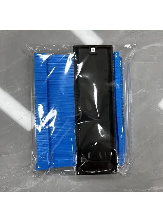 Blue Adjustable Contour Gauge Precision Measurement Tool For Flooring Carpentry Tile - Image 1