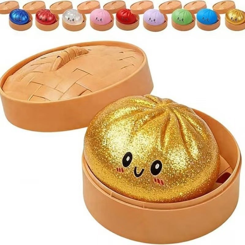 Glitter Steamed Bun Squishy Toy - Image 1