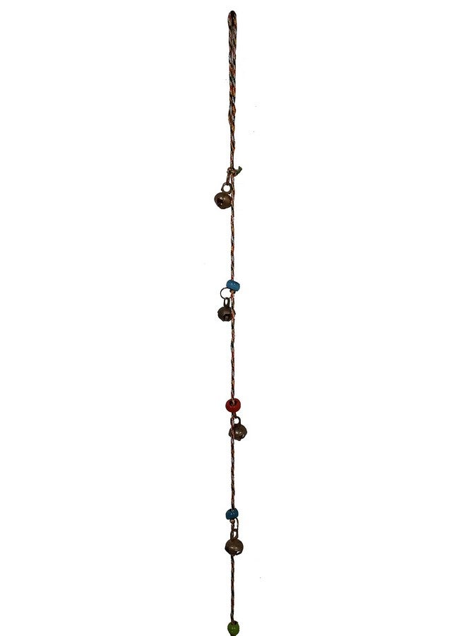 Purpledip Brass Wall Hanging Cow Bells String 12 Ghungroo Anklet Bells: Use as Feston, Bandhanwar Christmas Bells (12218A) - Image 3
