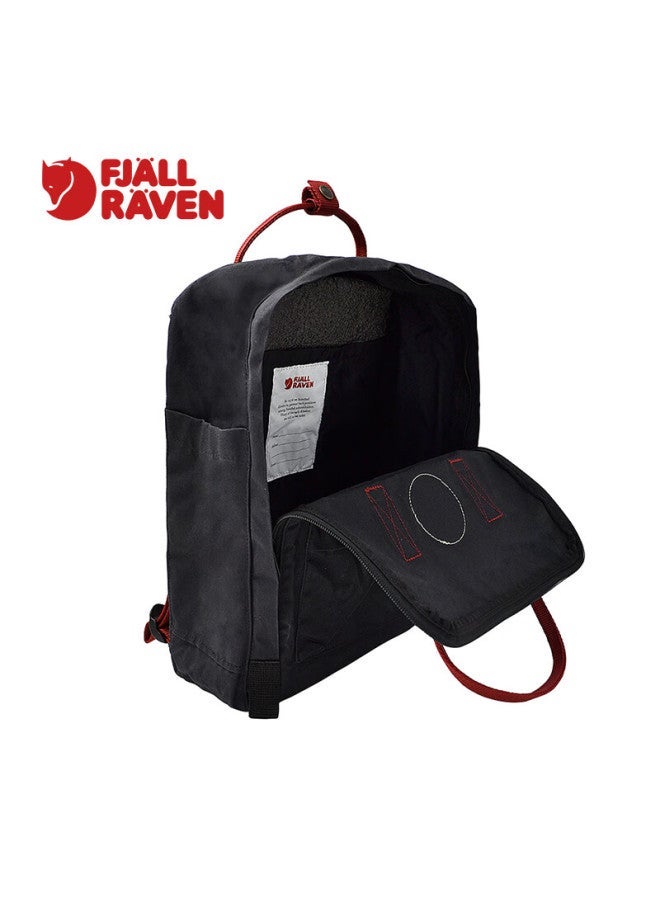 Fjallraven Backpack, Large Capacity School Bag, Commuter Laptop Bag, 23510-550 Black-buffalo Red, 16l - Image 1