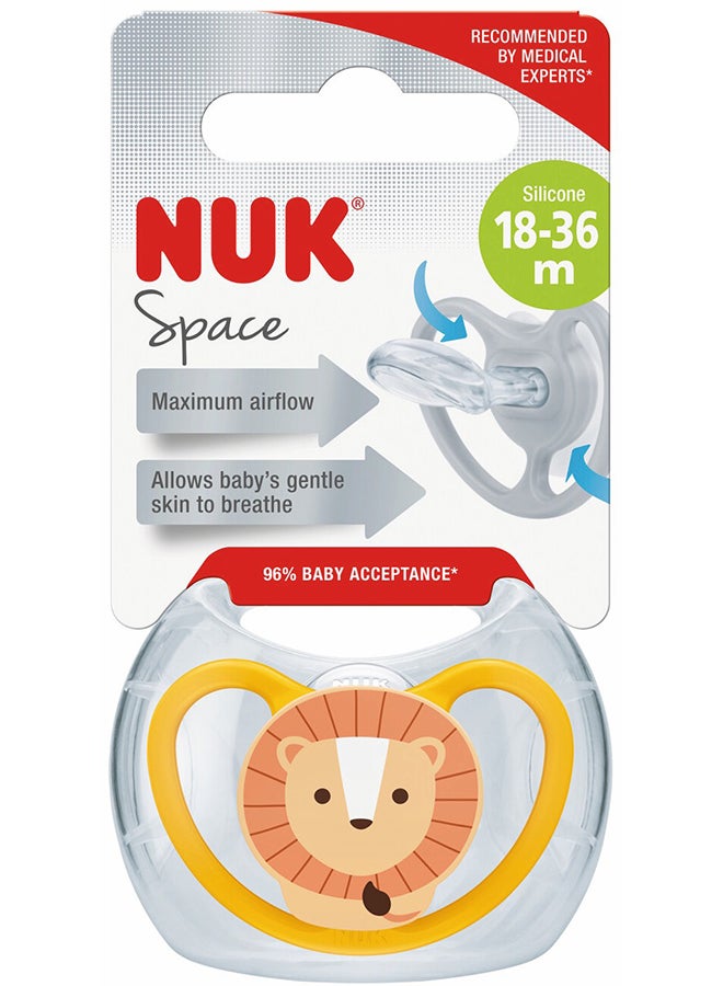 NUK Pacifier Space 18 36M 1Pc (Lion)
