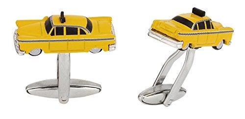 Cuff-Daddy Yellow Taxi Cab Cufflinks New York City NYC Cuff Links with Travel Presentation Gift Box Wedding Party Groomsmen Groom - Image 2