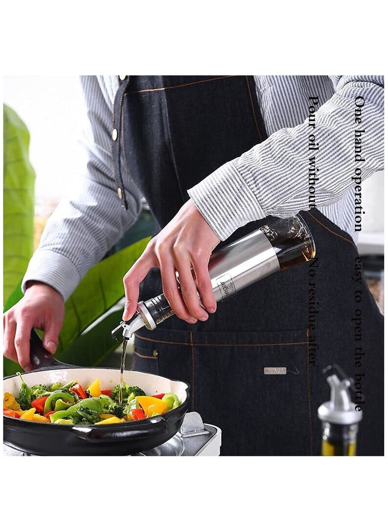Set Of 4 Oil Sprayer Cap Spout Silver/Black