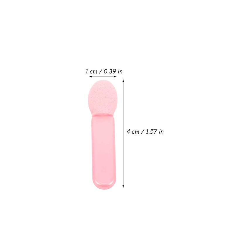 100pcs Pink Single-ended Eyeshadow Applicator Sponge Brushes 4cm Soft Makeup Blending Eye Brushes for Women and Teens - Image 2