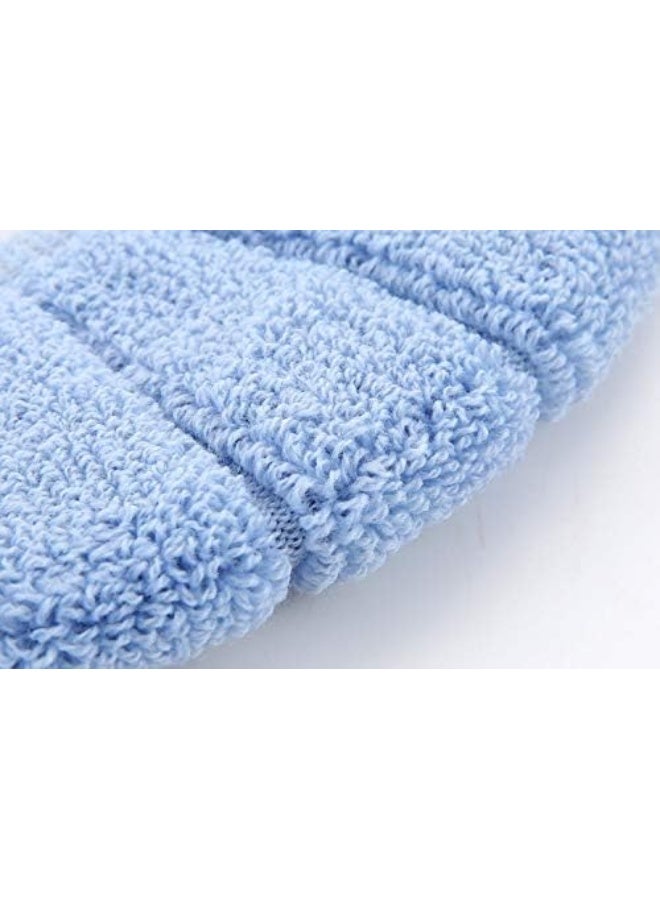 Rubik Toilet Seat Cushion Cover Comfy Warm Woven Washable Cover Pad (Sky Blue)  - Image 4