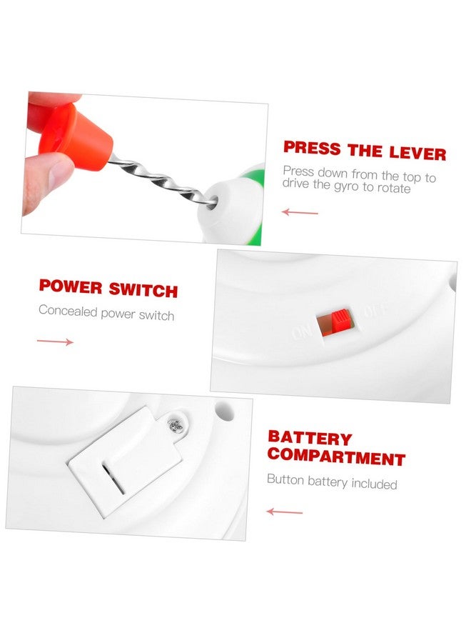 STOBOK Spinning Top Toy with LED and Music Peg-top Hand Spinner Gyro Toy Gift for Kids - Image 3