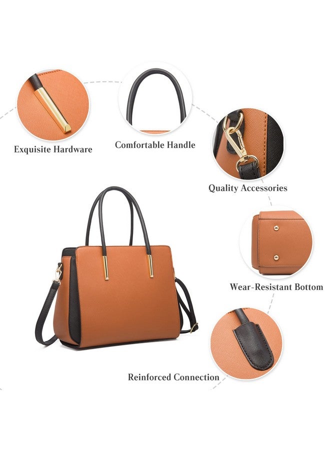 FANDARE Elegant Handbags Wallet Tote Bag Womens Top Handle Satchel Purse Set 4 pcs Set Crossbody Clutch Bag for Work Travel Shopping Party Ladies Shoulder Messenger Bag Khaki - Image 4