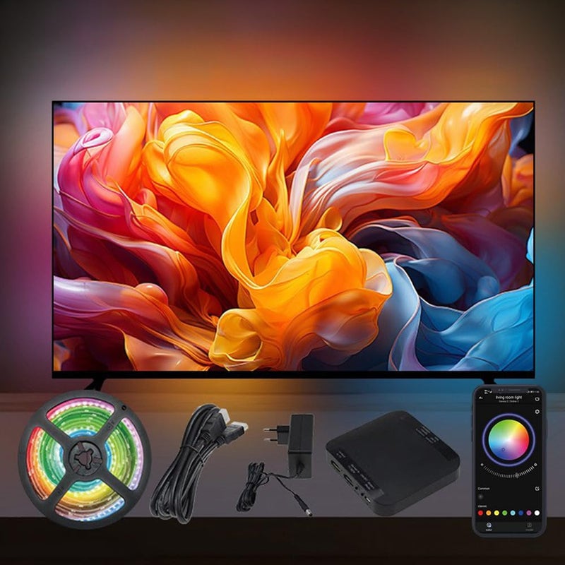 AVEDIA AVEDIA TV Backlight LED Strip with Sync Smart LED Strips for 7585 Inch TVs HDMI Function RGB Back Lights for Movie Gaming Video Music Ambient Background Hue Light  - Image 1