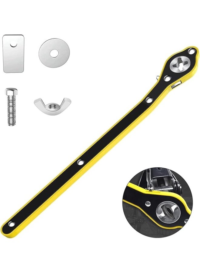Labor-Saving Ratchet Jack Wrench - Long Handle & Dual Direction Knob - Essential, Easy-to-Use Tool for Tire Change (Car/SUV/Truck)