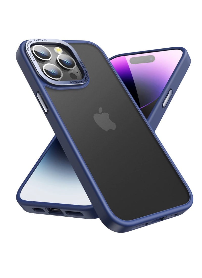 SYOSI - Designed for iPhone 14 Pro Max Case 6.7inch, Military Grade Drop Protection, Skin-Friendly PC Back, Advanced Camera Protection Ring, Anti-Scratch Anti-Fingerprint for iPhone 14 Pro Max (Deep Blue) - Image 1