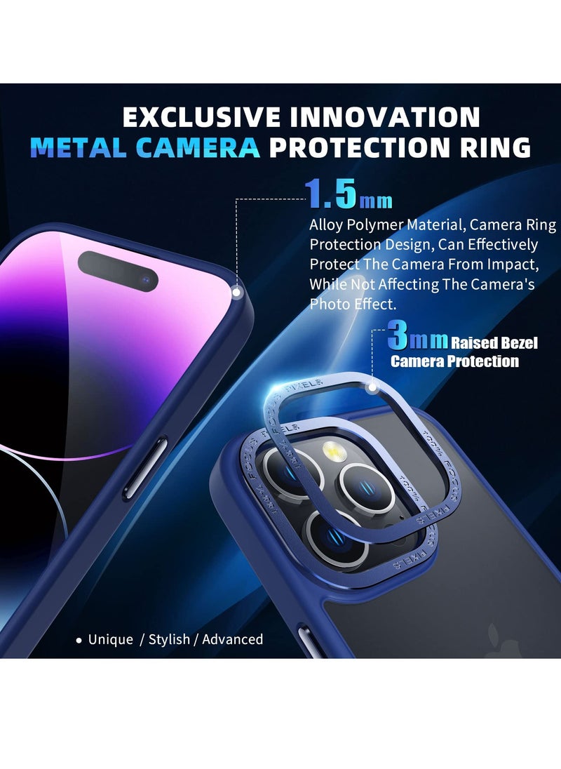 SYOSI - Designed for iPhone 14 Pro Max Case 6.7inch, Military Grade Drop Protection, Skin-Friendly PC Back, Advanced Camera Protection Ring, Anti-Scratch Anti-Fingerprint for iPhone 14 Pro Max (Deep Blue) - Image 1