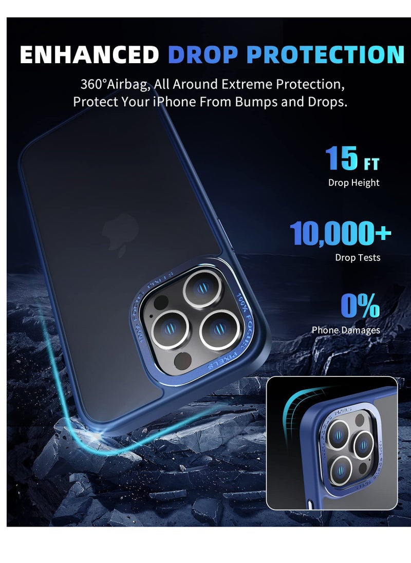 SYOSI - Designed for iPhone 14 Pro Max Case 6.7inch, Military Grade Drop Protection, Skin-Friendly PC Back, Advanced Camera Protection Ring, Anti-Scratch Anti-Fingerprint for iPhone 14 Pro Max (Deep Blue) - Image 1