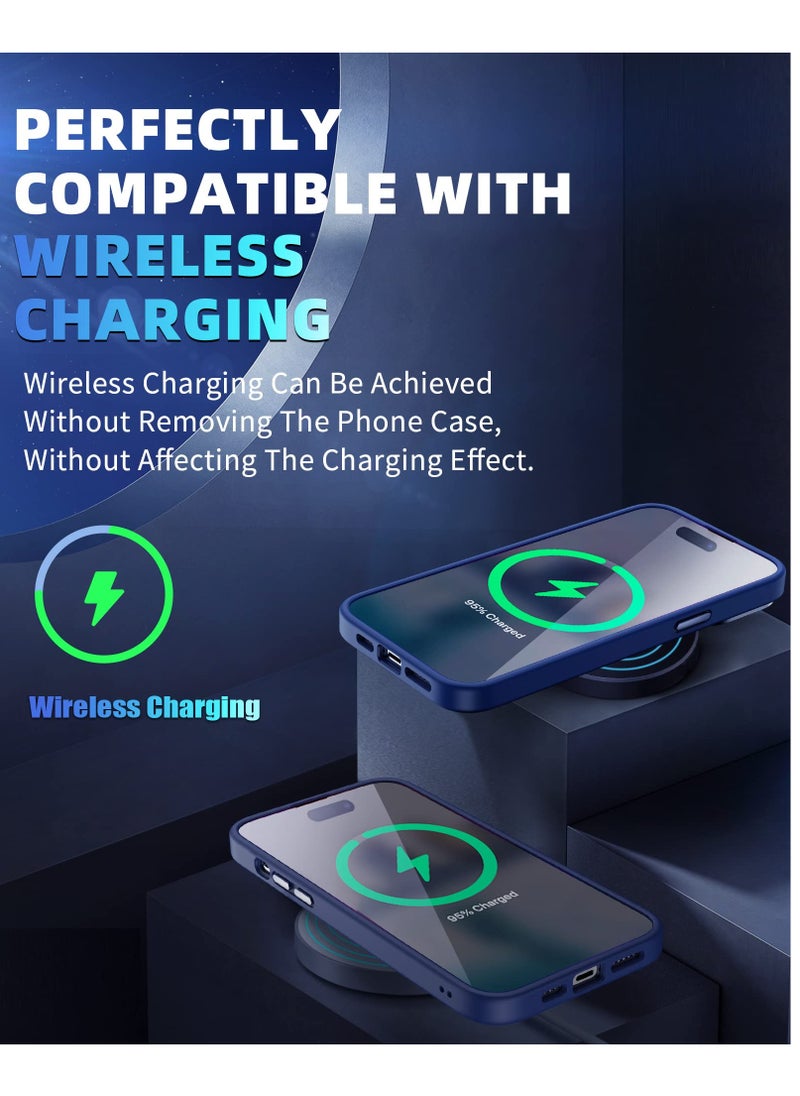 SYOSI - Designed for iPhone 14 Pro Max Case 6.7inch, Military Grade Drop Protection, Skin-Friendly PC Back, Advanced Camera Protection Ring, Anti-Scratch Anti-Fingerprint for iPhone 14 Pro Max (Deep Blue) - Image 1