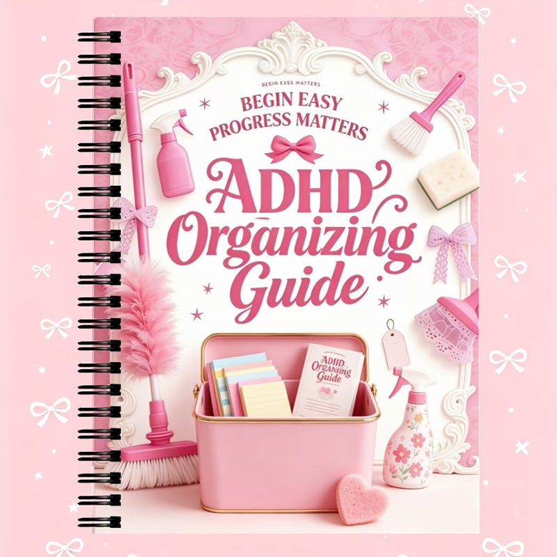 ADHD Cleaning Planner Spiral Bound Pink Color Code Cleaning Schedule Daily Weekly Monthly Yearly Planner Chore List For Home Office Housekeepers And Moms Productivity Planning And Cleaning Record Book Durable Cover Design Task Management - Image 4