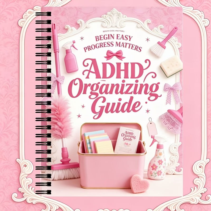 ADHD Cleaning Planner Spiral Bound Pink Color Code Cleaning Schedule Daily Weekly Monthly Yearly Planner Chore List For Home Office Housekeepers And Moms Productivity Planning And Cleaning Record Book Durable Cover Design Task Management - Image 5