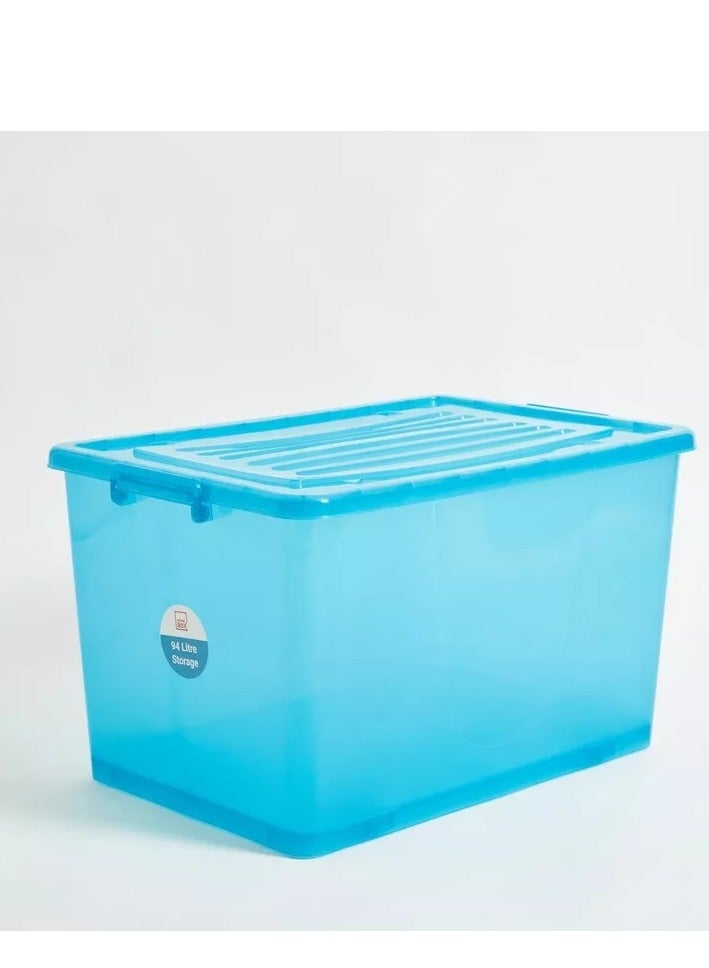 هوم بوكس صندوق تخزين دوار سعة 94 لترًا مع عجلات وغطاء 66 × 45 × 40 سم - Image 4