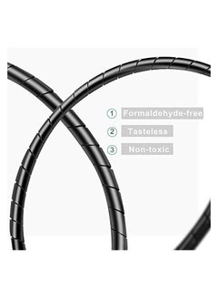 AGPtek 2pcs Spiral Cable Wrap Polyethylene 10M Wire Sleeve Cover for TV DVD Stereo Antenna Computer Cable Management Organizer Flexible Cord Tube Protector(Dia 6mm-Length 4m, Dia 4mm-Length 6m, Black)  - Image 4
