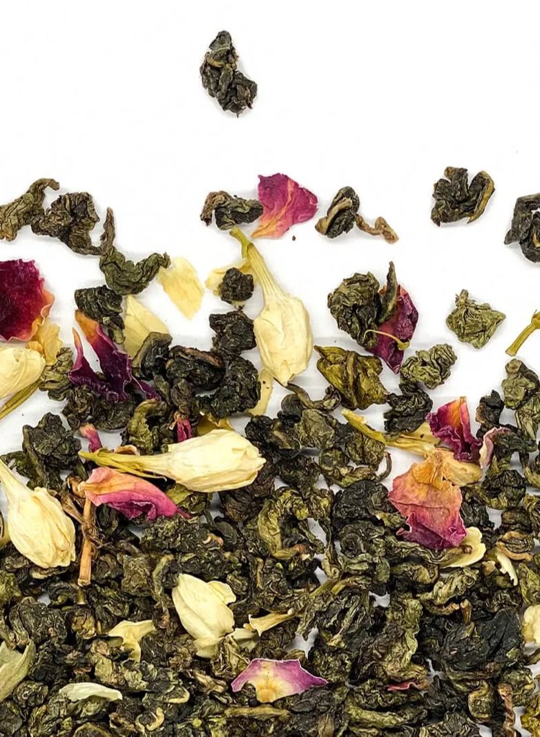 Tealand شاي أولونغ بالياسمين والورد عطري مهدئ طبيعي أوراق كاملة ملمس حريري غني بمضادات الأكسدة - Image 1