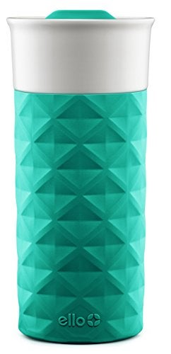 Ello Ogden 16oz Ceramic Travel Mug with Splash-Resistant Slider Lid and Protective Silicone Sleeve, Perfect for Coffee or Tea, BPA-Free, Dishwasher Safe, Teal - Image 2