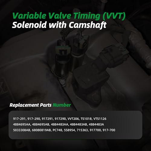 Riyhch Intake & Exhaust Variable Valve Timing (VVT) Solenoid with Camshaft Position Sensor Fit for Chrysler, for Dodge, for Jeep 2007-2017 Replace 917291 5033308AB - Image 4