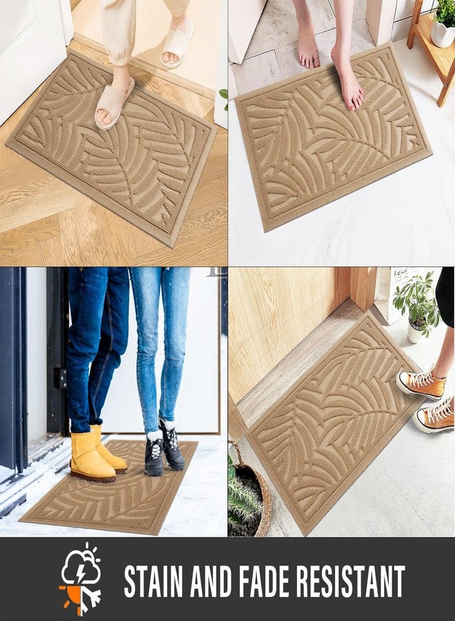 HIYARD Front Door Mat, Absorbent Resist Dirt Welcome Door Mat Indoor Outdoor, Waterproof Doormat, Sturdy Non Slip Backing, Fade Resistant, Low Profile Entry Mat for Entryway, 29×17, Beige - Image 4