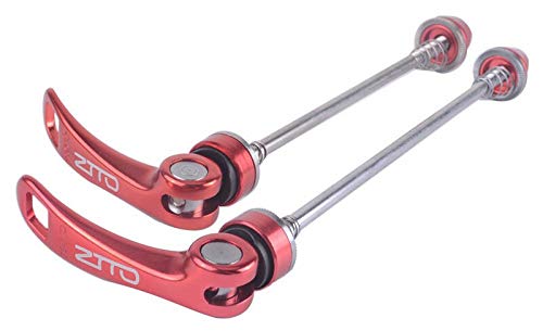 Zsling 1 Pair Bicycle Skewers Ultralight Quick Release Skewers Front Rear Set 110/135 Mm For Mtb Road Bike Red - Image 1